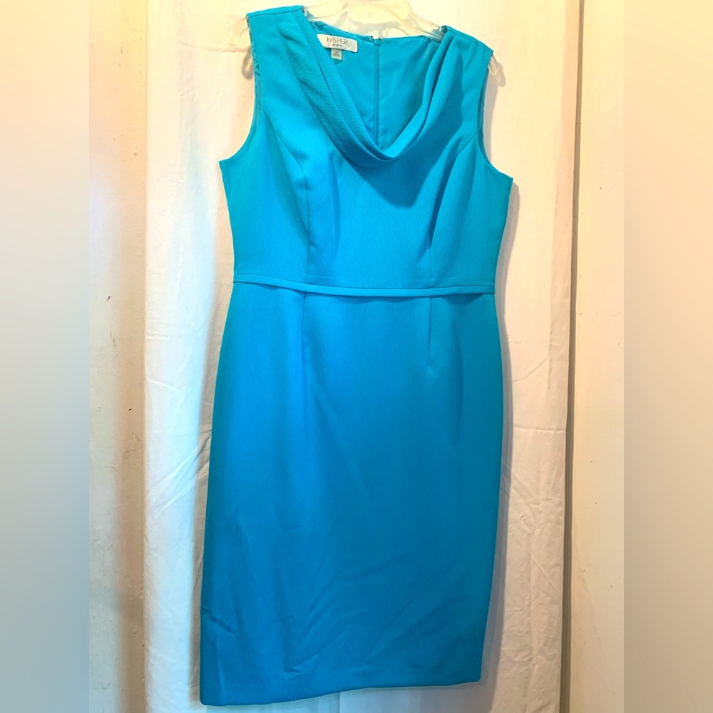 KASPER Draped-neck Dress Size 12